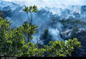 مهار آتش‌ در مناطق مرزی جمهوری آذربایجان؛ آتش به جنگل‌های گیلان سرایت نکرد