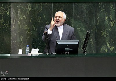 محمدجواد ظریف وزیر امورخارجه در جلسه علنی مجلس شورای اسلامی 
