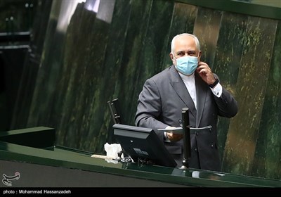 محمدجواد ظریف وزیر امورخارجه در جلسه علنی مجلس شورای اسلامی 