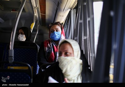 استفاده از ماسک در اتوبوسهای شهری گرگان
