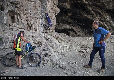 تمرین صخره‌نوردی در کرمانشاه