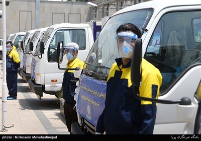 رونمایی از ناوگان جدید حمل و نقل پسماندهای بیمارستانی