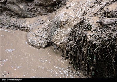 بارندگی شدید و سیلاب در روستای سجیران اشکور گیلان