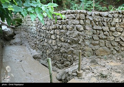 بارندگی شدید و سیلاب در روستای سجیران اشکور گیلان