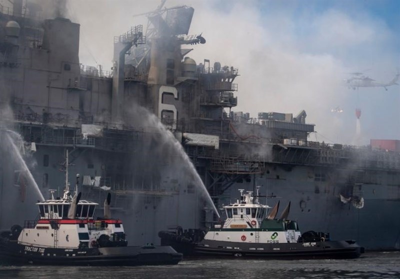 US Navy Ship May Not Be Salvageable As It Continues to Burn (+Video)