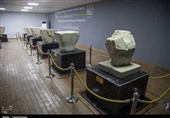 موزه سرستون‌های ساسانی در محوطه تاریخی طاقبستان افتتاح شد + عکس