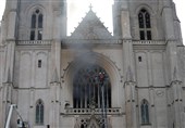 آتش سوزی گسترده در کلیسای نانت فرانسه