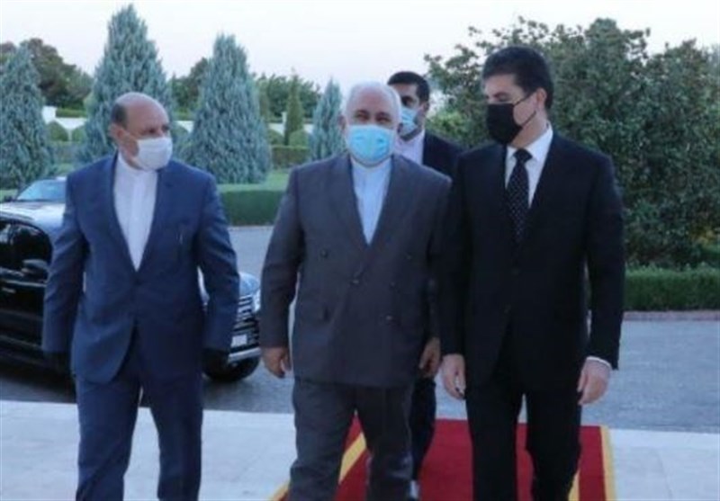 ظریف با رئیس اقلیم کردستان دیدار و گفت‌وگو کرد