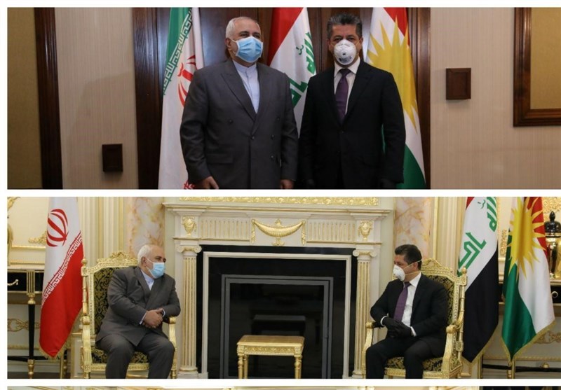 دیدار ظریف با نخست وزیر اقلیم کردستان عراق