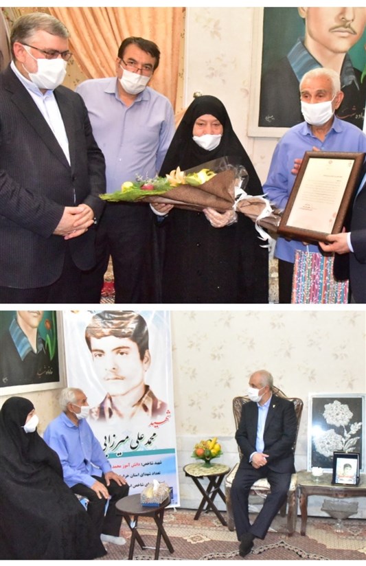 دیدار رئیس سازمان بنیاد شهید از 3 خانواده شهید، جانباز و آزاده در بیرجند + تصویر