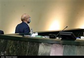 ورود محمدباقر قالیباف رئیس مجلس شورای اسلامی به جلسه علنی مجلس شورای اسلامی