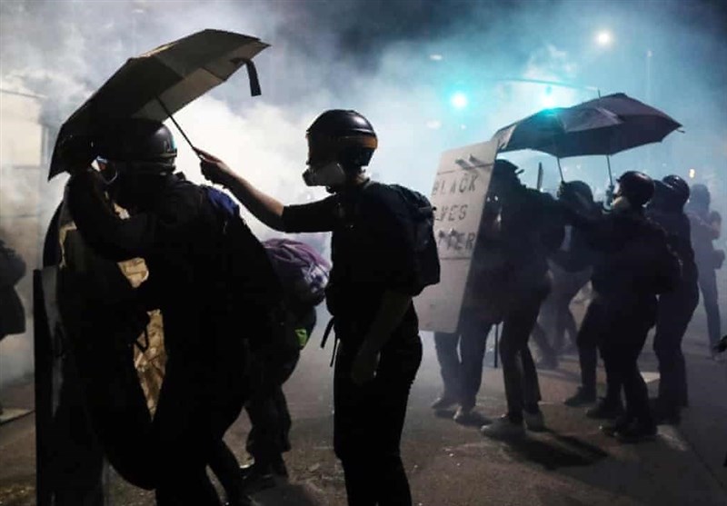 Nine Protesters Detained By Portland Police Video World News Tasnim News Agency 