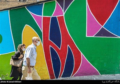 رنگ آمیزی المان‌های شهری در تهران