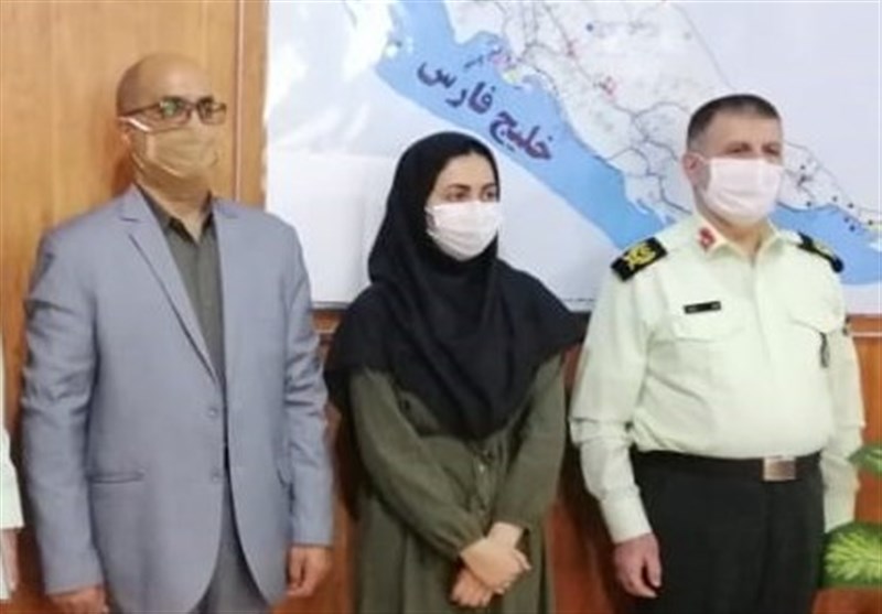 فرمانده نیروی انتظامی استان بوشهر از تنها بانوی المپیکی رشته تیراندازی تجلیل کرد