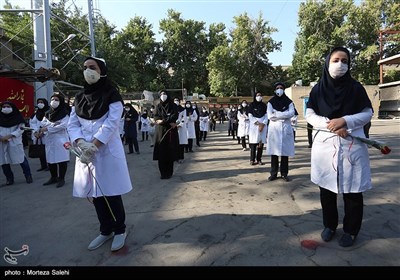 تشییع شهید مدافع سلامت در اصفهان