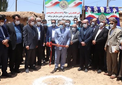 گلنگ پروژه 3500 واحدی مسکن محرومان استان فارس با حضور معاون رئیس جمهور به زمین زده شد