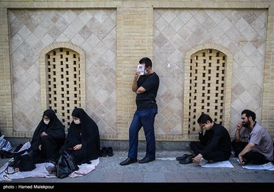 مراسم دعای عرفه امام حسین (ع) در مسجد ارک تهران و خیابان‌های اطراف