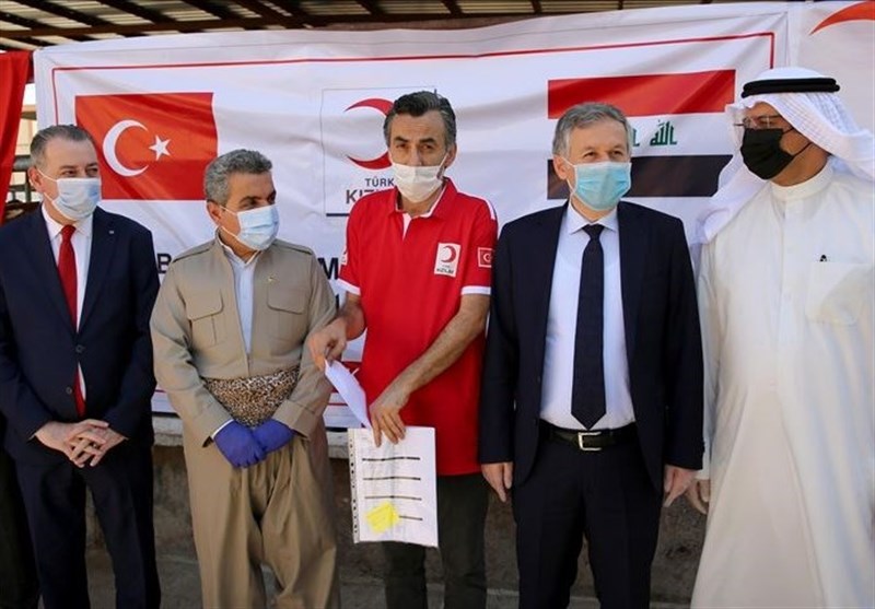توزیع گوشت قربانی در شمال عراق توسط هلال احمر ترکیه