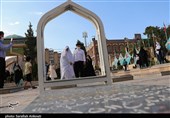 کرمان| آغاز زندگی زوج جوان رابری از مزار حاج قاسم سلیمانی به روایت تصویر