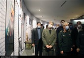 امیر سرتیپ حاتمی وزیر دفاع و سرلشکر محمد باقری رییس ستاد کل نیروهای مسلح در مراسم افتتاح سراسرنمای مقاومت سردار سپهبد شهید حاج قاسم سلیمانی