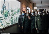 سرلشکر محمد باقری رییس ستاد کل نیروهای مسلح و امیر سرتیپ حاتمی وزیر دفاع در مراسم افتتاح سراسرنمای مقاومت سردار سپهبد شهید حاج قاسم سلیمانی