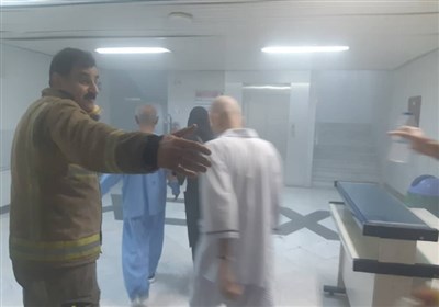  آتش‌سوزی بامدادی در انبار یک بیمارستان+تصاویر 