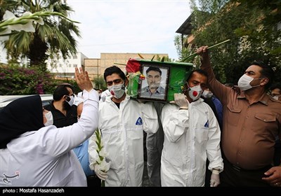 تشییع پیکر دومین شهید مدافع سلامت استان گلستان
