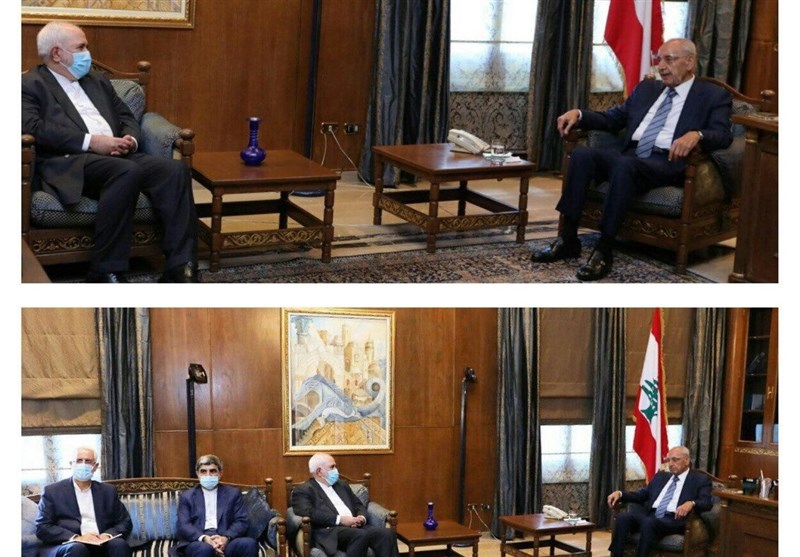 دیدار ظریف با رئیس پارلمان لبنان