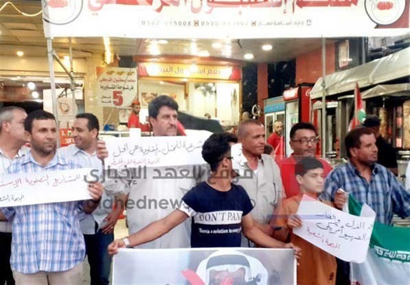 تجمع اعتراض‌آمیز فلسطینیان در محکومیت خیانت امارات