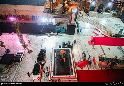 آماده سازی صحن آستان مقدس امامزاده صالح(ع) در آستانه محرم