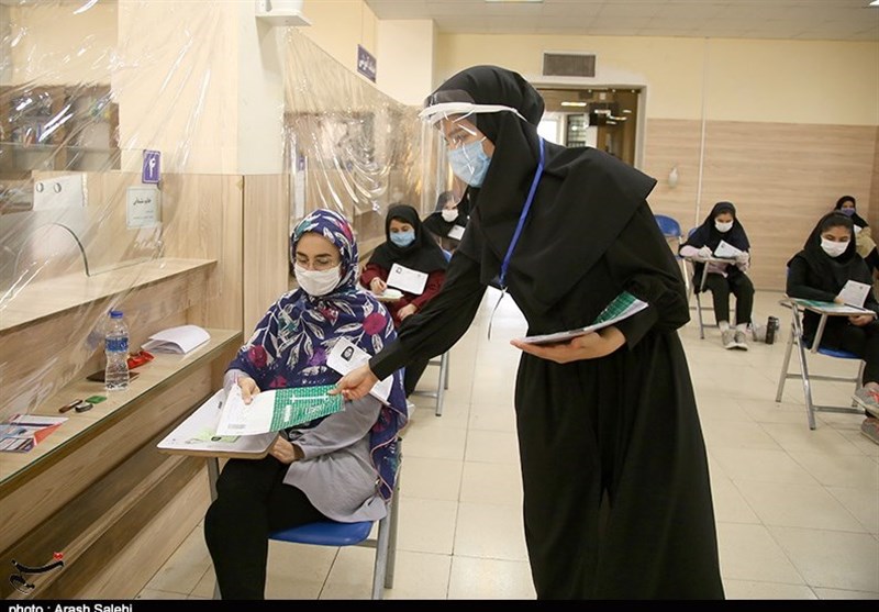 برگزاری کنکور با رعایت پروتکل‌های بهداشتی در قزوین به روایت تصاویر