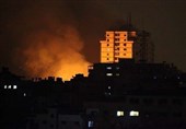 حمله هوایی رژیم صهیونیستی به شمال و شرق نوار غزه