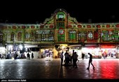 نورپردازی سه بعدی به مناسبت محرم در میدان امام همدان
