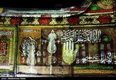 نورپردازی سه بعدی به مناسبت محرم در میدان امام همدان