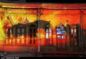 نورپردازی سه بعدی به مناسبت محرم در میدان امام همدان