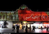 نورپردازی سه بعدی به مناسبت محرم در میدان امام همدان