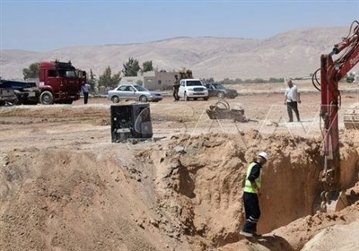 سوریه| پایان عملیات تعمیر خط لوله گاز بعد از حمله تروریستی 