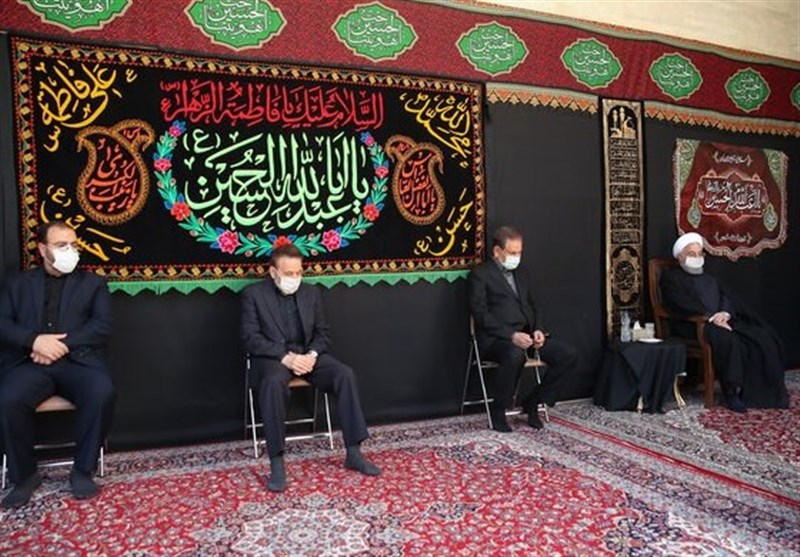 مراسم عزاداری امام حسین(ع) با حضور رئیس‌جمهور برگزار شد