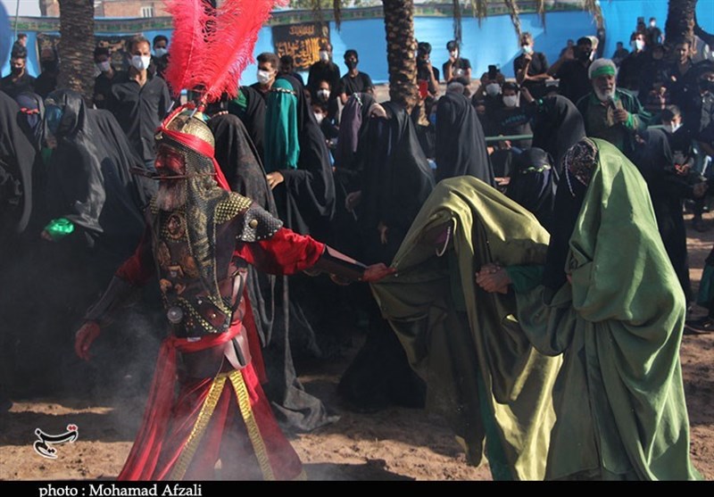 آیین بازسازی واقعه عاشورا در «ده‌زیار» کرمان به روایت تصویر