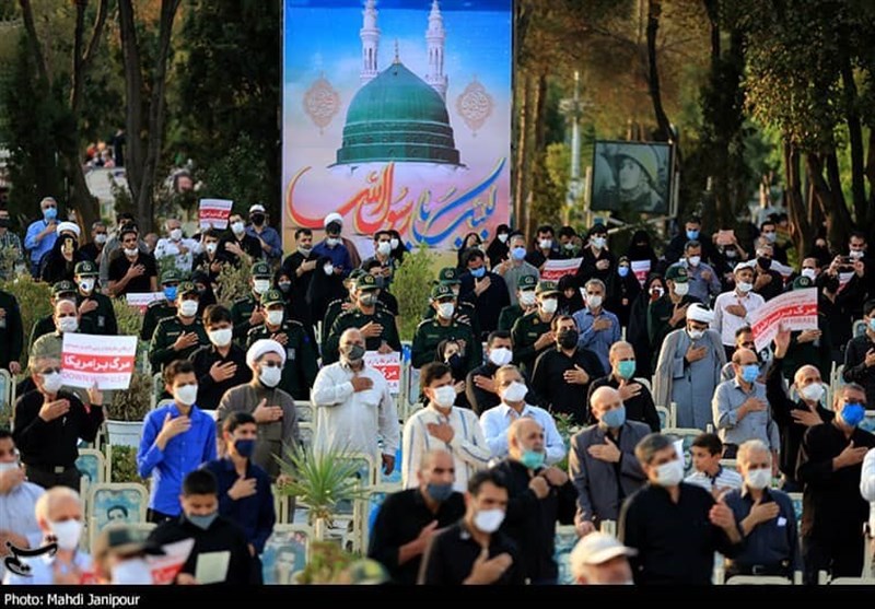 تجمع مردم اصفهان در محکومیت هتاکی علیه قرآن و پیامبر اسلام(ص) به روایت تصاویر