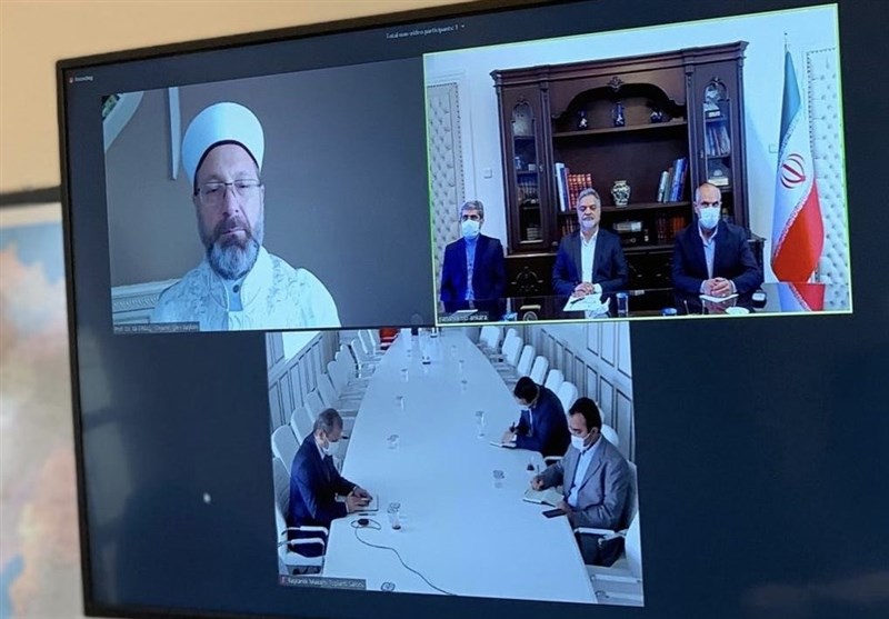 نشست ویدئویی سفیر ایران با رئیس سازمان دیانت ترکیه