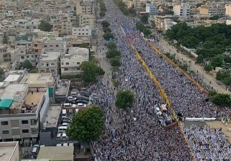 مسيرة مليونية مؤيدة لفلسطين في كراتشي باكستان