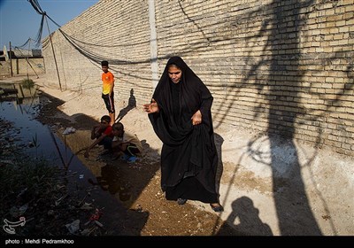 بالا آمدن فاضلاب در شهرک بسیج کوت عبدالله - خوزستان