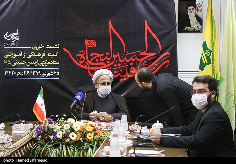 نشست حجت‌الاسلام حمید احمدی رئیس کمیته فرهنگی آموزشی ستاد مرکزی اربعین حسینی