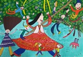 دختر کرمانی رتبه سوم مسابقه نقاشی کودکان آسیایی را کسب کرد