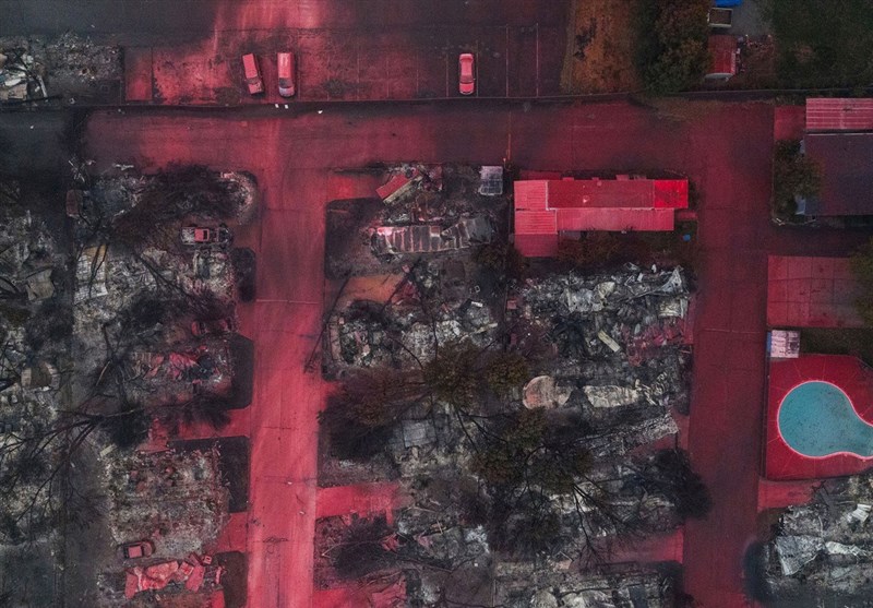 تصاویر هوایی از عمق فاجعه آتش‌سوزی در ایالت اورگن + فیلم