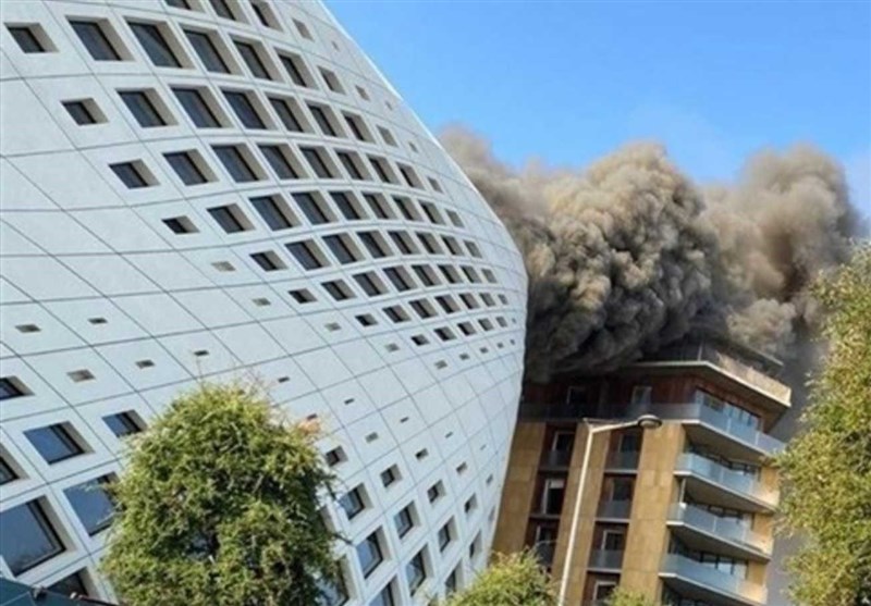 لبنان| آتش‌سوزی در مجتمع تجاری بیروت