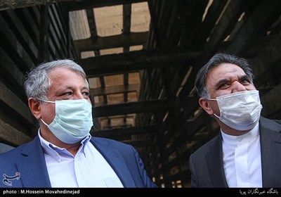 بازدید محسن هاشمی رئیس شورای شهر تهران از کارخانه سیمان ری