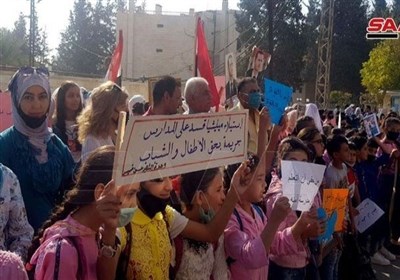 سوریه|تشدید اعتراضات مردمی به حضور شبه نظامیان مزدور آمریکا