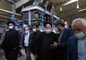 بازدید رئیس قوه قضائیه از کارخانه نساجی در اردبیل + تصاویر